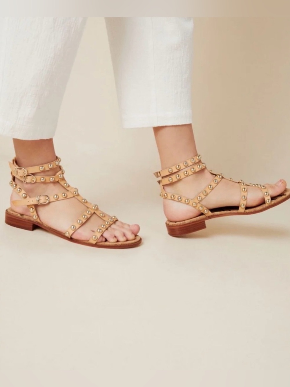 {Sam Edelman} Eavan Studded Leather Sandals